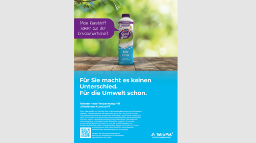 Tetra Pak Anzeige für die Marke emmi in der Schweiz